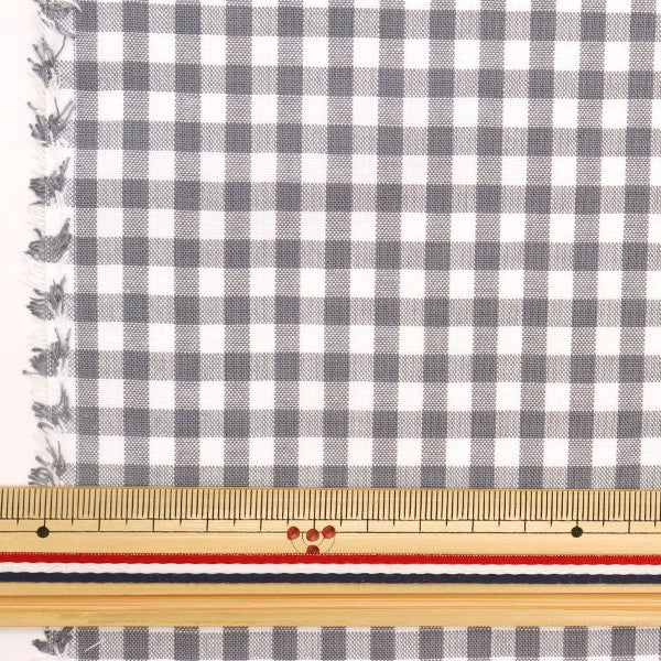 [Aus Menge 5] Stoff "T/C Gingham Gray 53614-2-1", was schwer zu falten ist