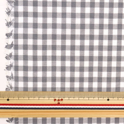 [Aus Menge 5] Stoff "T/C Gingham Gray 53614-2-1", was schwer zu falten ist