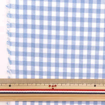 [Aus Menge 5] Stoff "T/C Gingham Saxophon 53614-2-4, das schwer zu falten ist"