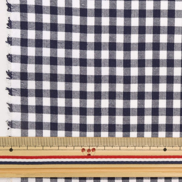 [Aus Menge 5] Stoff "T/C Gingham Navy 53614-2-11"