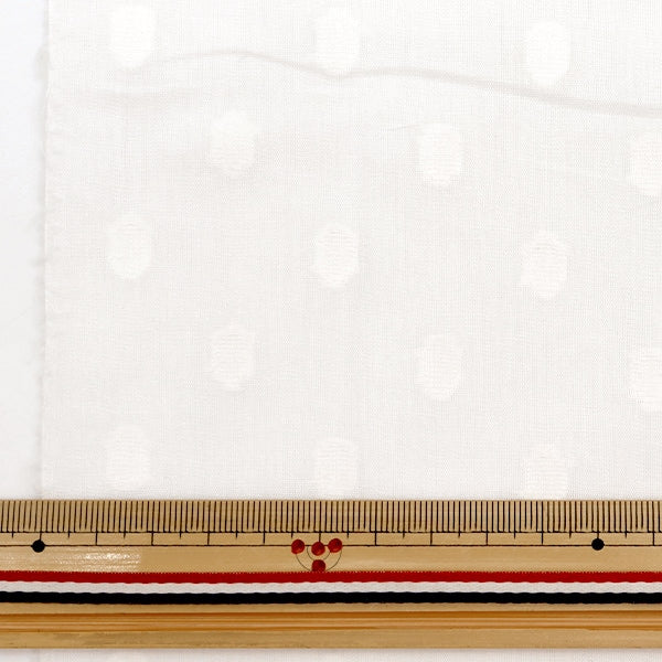 [From quantity 5] Fabric "Snow cut boiledot large off-white IA-CUTVL-LOW"