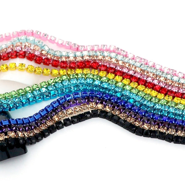 Handicraft bracket "Crystal Color Chain Long about 2mm x 30cm Black CC-13" Beauty Nailor