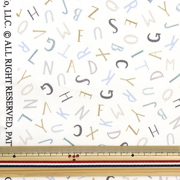 [De la quantité 5] tissu "USA Cotton Alphabet Pattern CD1624-Cream"