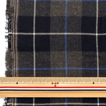 [From quantity 5] Fabric "TR Tartan Silky Brushed Check Navy TRC8001-01"