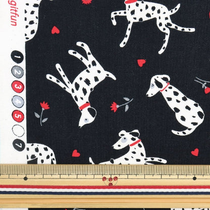 [الكمية من 5] الأقمشة "USA Cotton Loyal Dog أسود CX10628-BLACK"