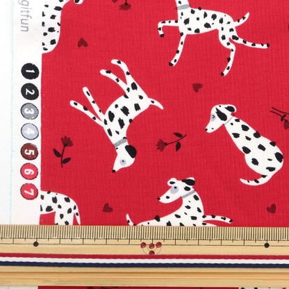 [الكمية من 5] الأقمشة "USA Cotton Loyal Dog أحمر CX10628-RED"