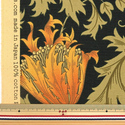 [Aus Menge 5] Fabric "Moda Best Of Morris Best of Morris Omoris Anemone Black x Orange 8217-32t"