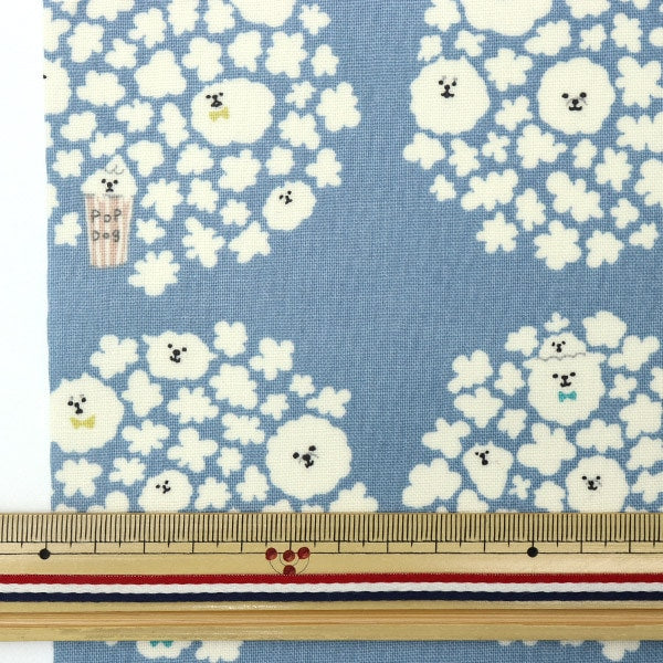 [Aus Quantität 5] Stoff "Nr. 10 Leinwand Laminat Popcorn Dog R-KTS6615-B" Cotton Kobayashi Cotton Kobayashi Kobayashi.