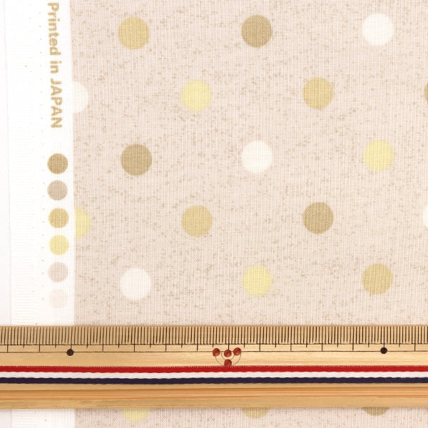 [Aus Quantität 5] Fabric "Sheiting Dot Beige AP31406-1c"