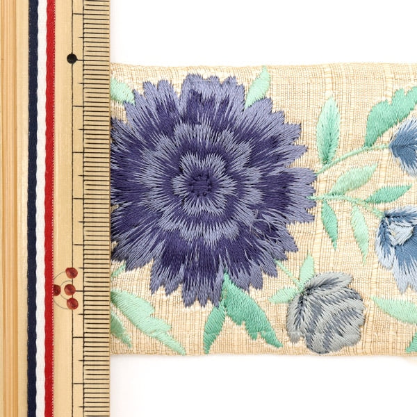 [الكمية من 5] الحرف اليدويةالزركشة ``2022 التطريز الهنديالزركشة الأزرق 43517D"