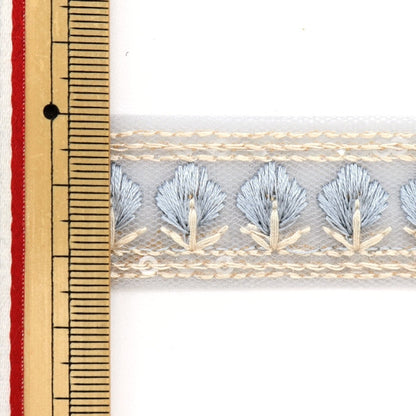 [Из количества 5] ремесленникОтделка "2022 Индийская вышивкаОтделка Синий 45116c"