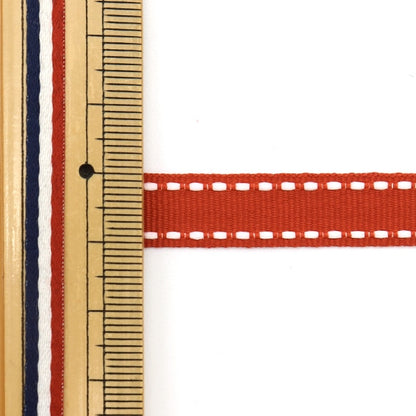 Ribbon "Stitch about 10mm width x about 90cm winding red R108" Omae