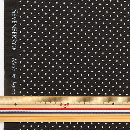 [From quantity 5] Fabric "Twill Polka dotsPrint small black 88610-1-10]