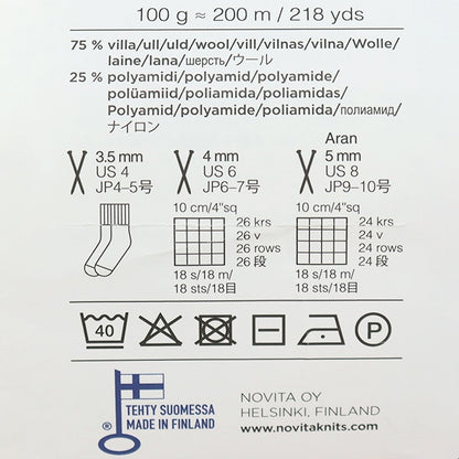 가을과 겨울털실 "7brothers 099 번호 Kuro"Novita Novita