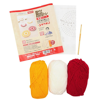 Knitting kit "Brain training handicraft Crochet HooksHand-knitting kit coaster 4 set YNB-11]