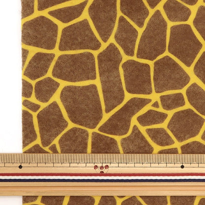Fieltro "Patrón de animales de fieltro impreso de unos 30 cm x 40 cm Patrón de jirafa"