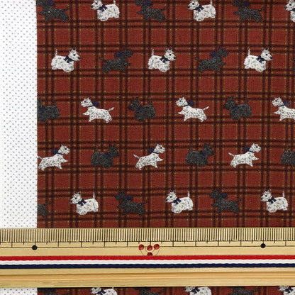 Tela "minicortada Tela Terrier Check Red aproximadamente 31 cm x 32 cm CMOF-07MC" KIYOHARA