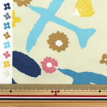 [From quantity 5] Fabric 『Oxford Scandinavian Forest Tori and Hanahanari AP31703-2A]