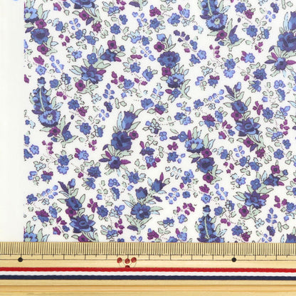 Tissu "Liberty Liberty Print Cross Linumed Cross Environ 30 cm x 50cm Crystabel Blue Violet CR33335035J22D"