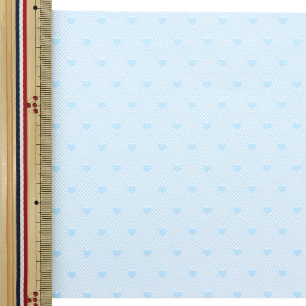 [Dalla quantità 5] Nastro "Tulle molleNastro Cuore circa 150 mm di larghezza blu M7020H-150"