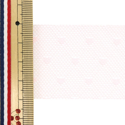 [수량 5에서] 리본 "소프트 튤리본 약 40mm 폭 핑크 M7020H-40]