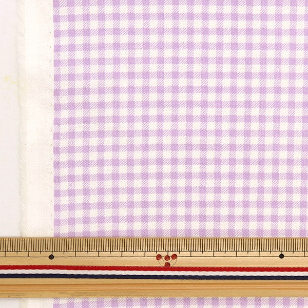 [Da quantità 5] tessuto "Collezione di spavento Gingham Lavender DH10487S-C"