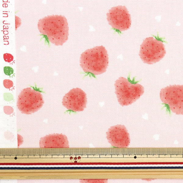 [From quantity 5] Fabric 『Oxford Strawberry pink COCA-STAWB22B]