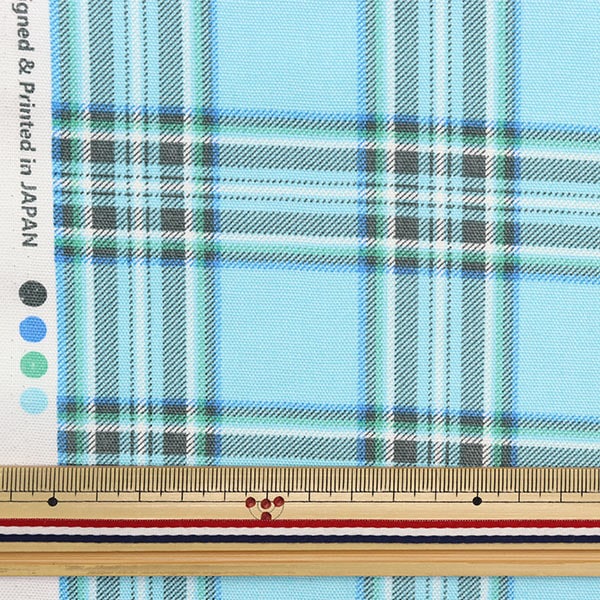 [Из количества 5] ткани "Ox Tartan проверьте пастель Blue AP31802-G"