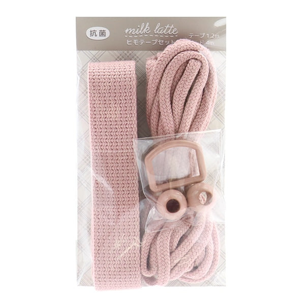 Handicraft tape set "Milkulate antibacterial himotape set Grayish pink MLS-02"