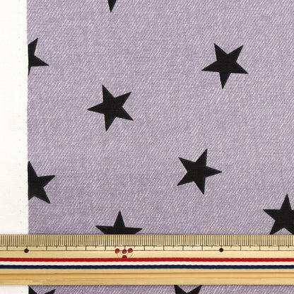 [From quantity 5] Fabric 『Oxford Tip Top Basic Star Purple DT10412-G]