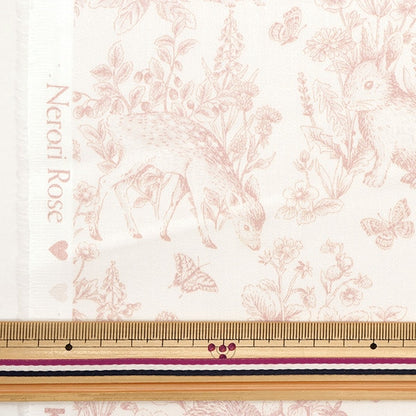 [De la cantidad 5] Fabric "Cotton Satin Nerori Rose Garden Pink NRF-01P"