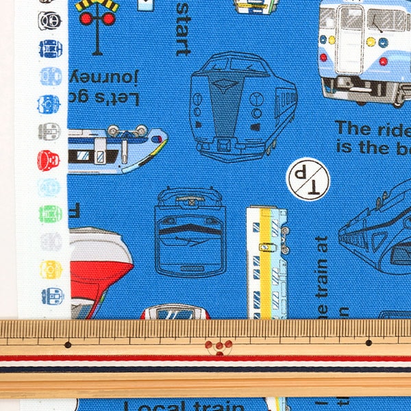 数量5から】 生地 『オックス 電車柄 AP31401-1E』 – Yuzawaya