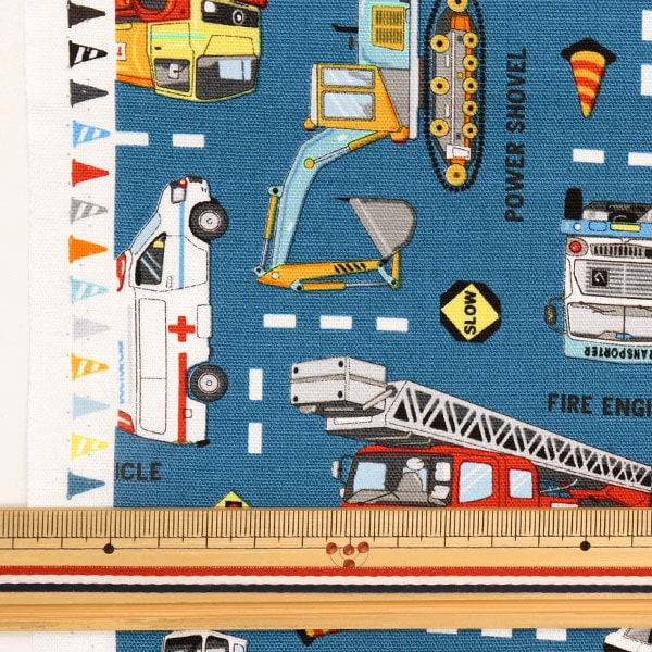 ハンドメイド☆オーダー専用　はたらく車と標識 数量5から】 生地 『オックス はたらく車柄 AP31401-2D』 – Yuzawaya