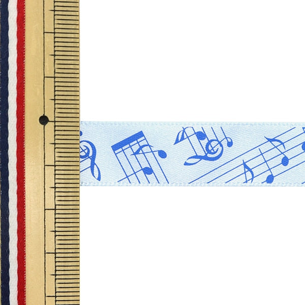 [From quantity 5] Ribbon "Music satin width about 15mm Blue 55660" Tokyo Ribbon TokyoRibbon