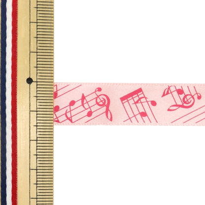 [From quantity 5] Ribbon "Music satin width about 15mm Pink 55660" Tokyo Ribbon TokyoRibbon