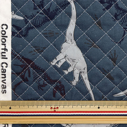 Stoff "Ox Quilt Dinosauriermuster Cross ca. 106 x 50 cm Navy CQ-Grrr-D"