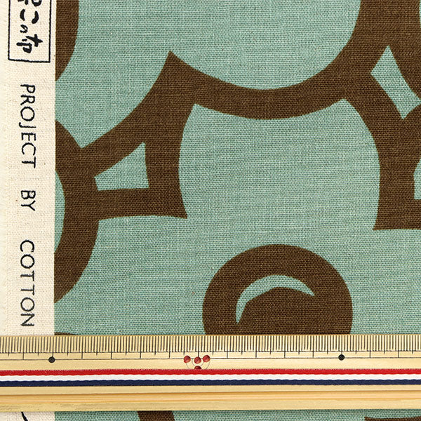 [De la quantité 5] Tissu "Ukiko Cotton Linu Canvas Otover Green UP5862-D" Cotton Kobayashi Cotton Kobayashi Kobayashi.