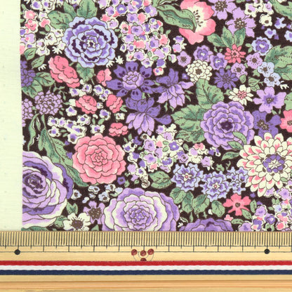 [Aus Menge 5] Stoff "Broad Rose Purple KTS6924-D" Cotton Kobayash Cotton Kobayashi Kobayashi Faser