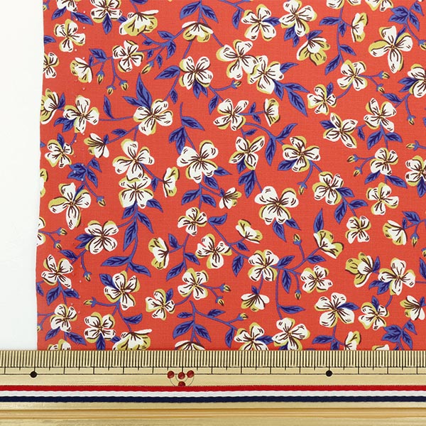 [From quantity 5] Fabric "Liberty Fabric Recycled Nylon Lip Stop Peach Blossom 20-12201106ZR" Liberty Japan