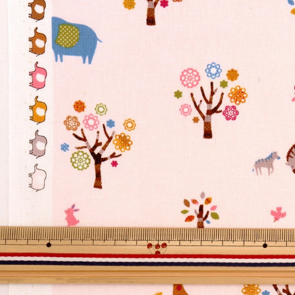 [De la quantité 5] tissu "large lapin et kirin rose sp2300-3c"