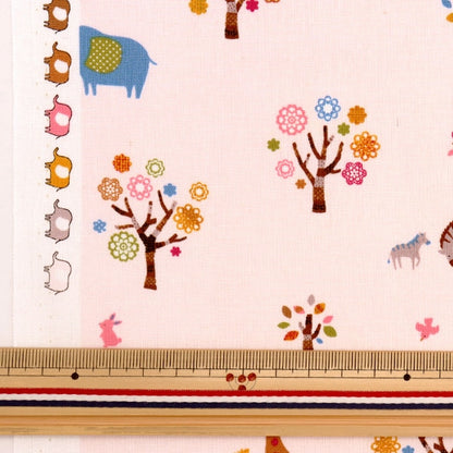 [From quantity 5] Fabric "Broad Rabbit and Kirin Pink SP2300-3C"