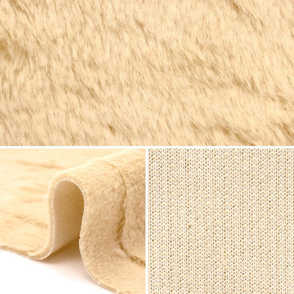 Fabric "Stuffed toy / doll fabric bore about 45 × 30cm cut cross beige C-2440-82"