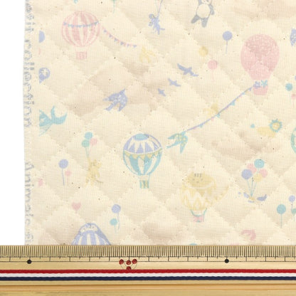 Fabric 『SheetingQuilt Petit Collection Animal Balloon Cut Cloth Approximately 106 x 50cm Kinari CQ-PTC-FAN-A "