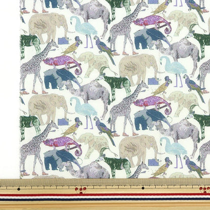 [الكمية من 5] قماش "Liberty Fabrics Tana Lawn Print Q for the Zoo 3634160-DE" Liberty Japan