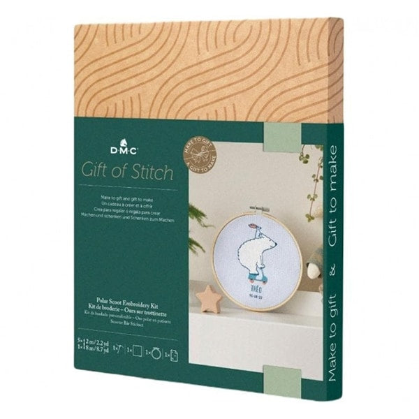 Комплект вышивки "Подарок стежка белого кума скутер TB182" DMC Diementea