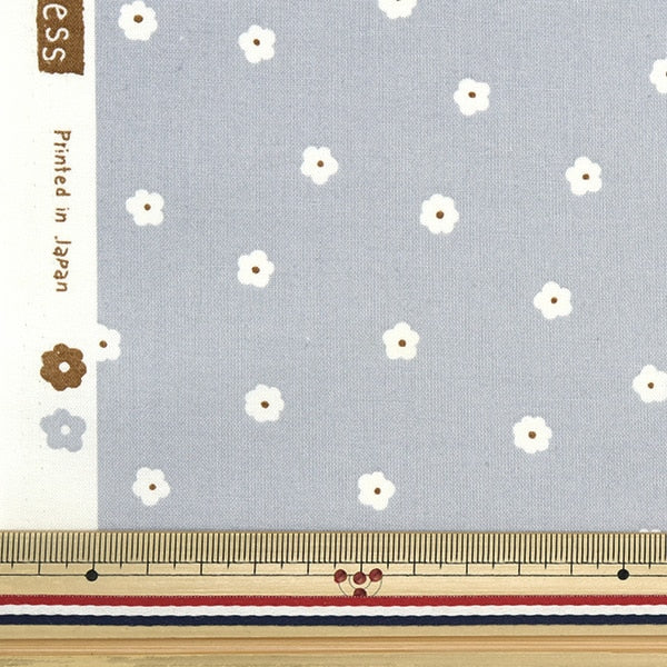 [De la quantité 5] Tissu 『tissu à armure toile Simple bonheur petit bonheur gris so-56700-1e"