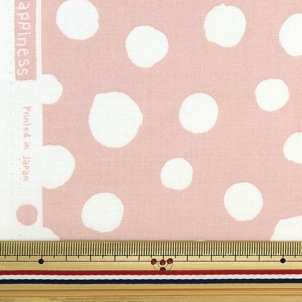 [De la quantité 5] Tissu 『tissu à armure toile Simple bonheur point rose so-56700-2c"