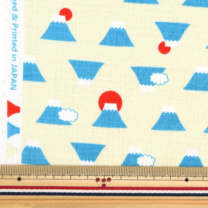 [De la cantidad 5] Fabric "Dobby Fukufuku Mt. Fuji Beige AP32702-1A"