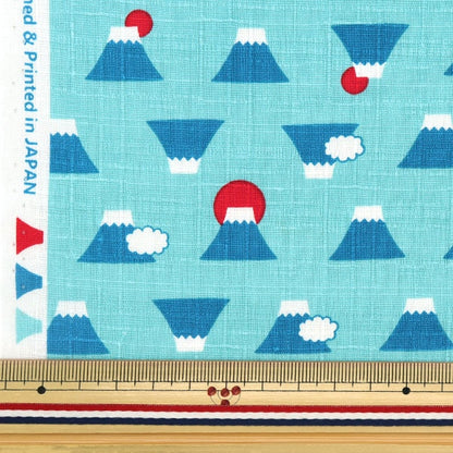 [From quantity 5] Fabric "Dobby Fukufuku MT. Fuji Blue AP32702-1B"