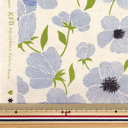 [From quantity 5] Fabric "Emiko Collection Cotton Cambrick Schick Blue SEC2504-BL"